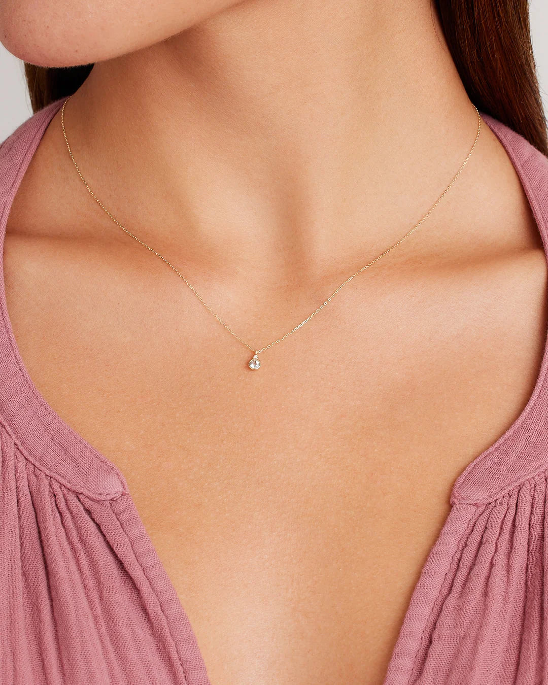 Dainty Birthstone Pendant Necklace