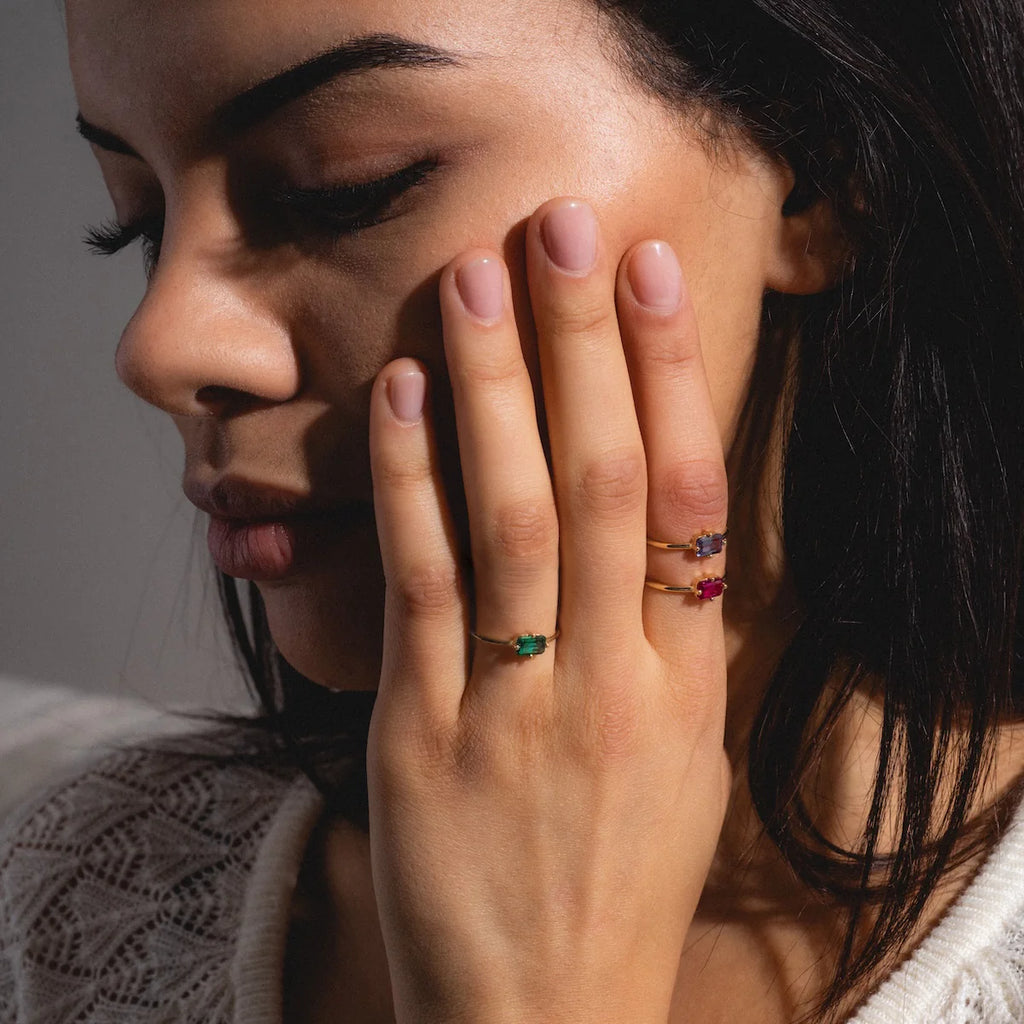 Baguette Birthstone Ring