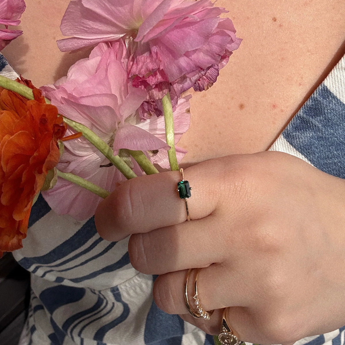 Baguette Birthstone Ring