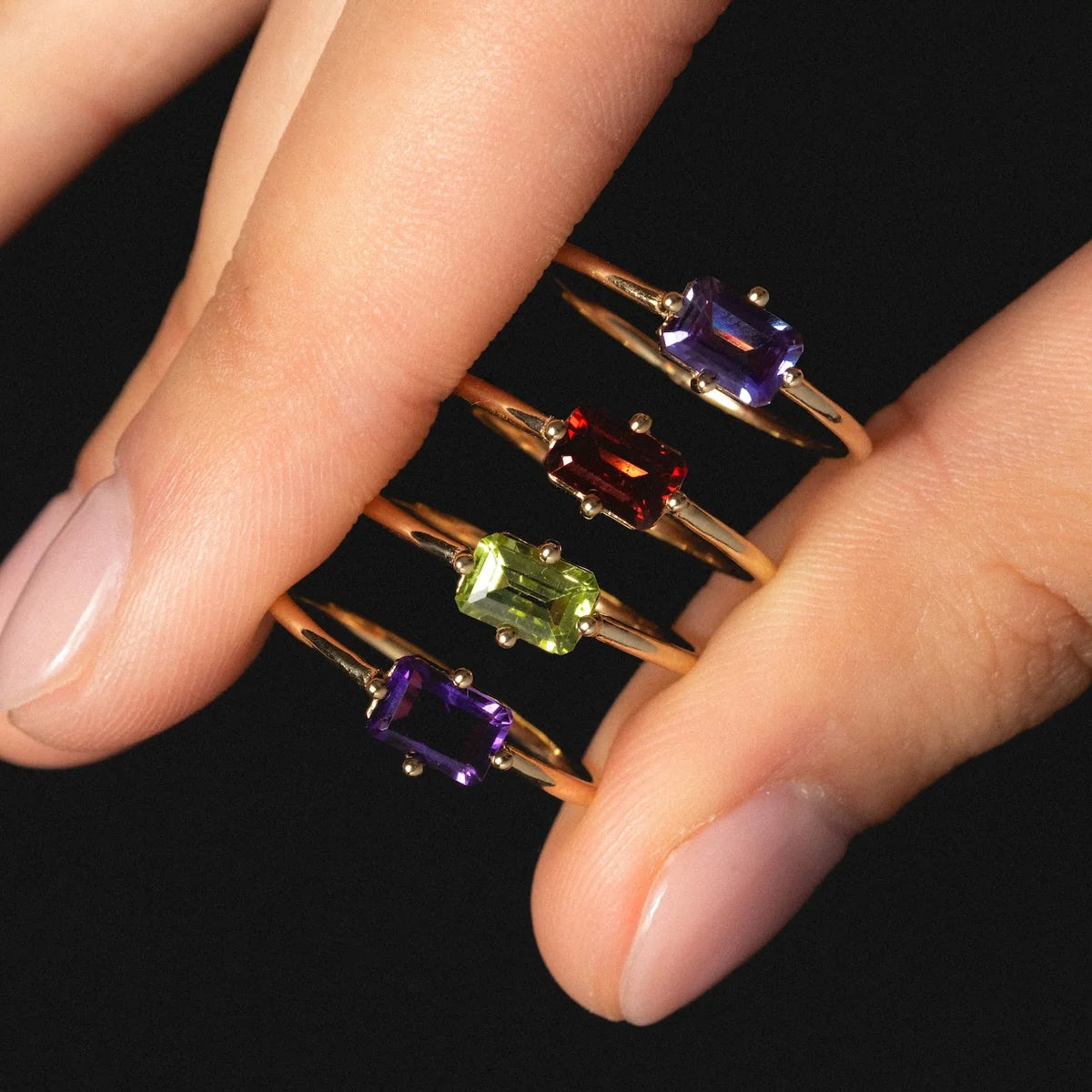 Baguette Birthstone Ring