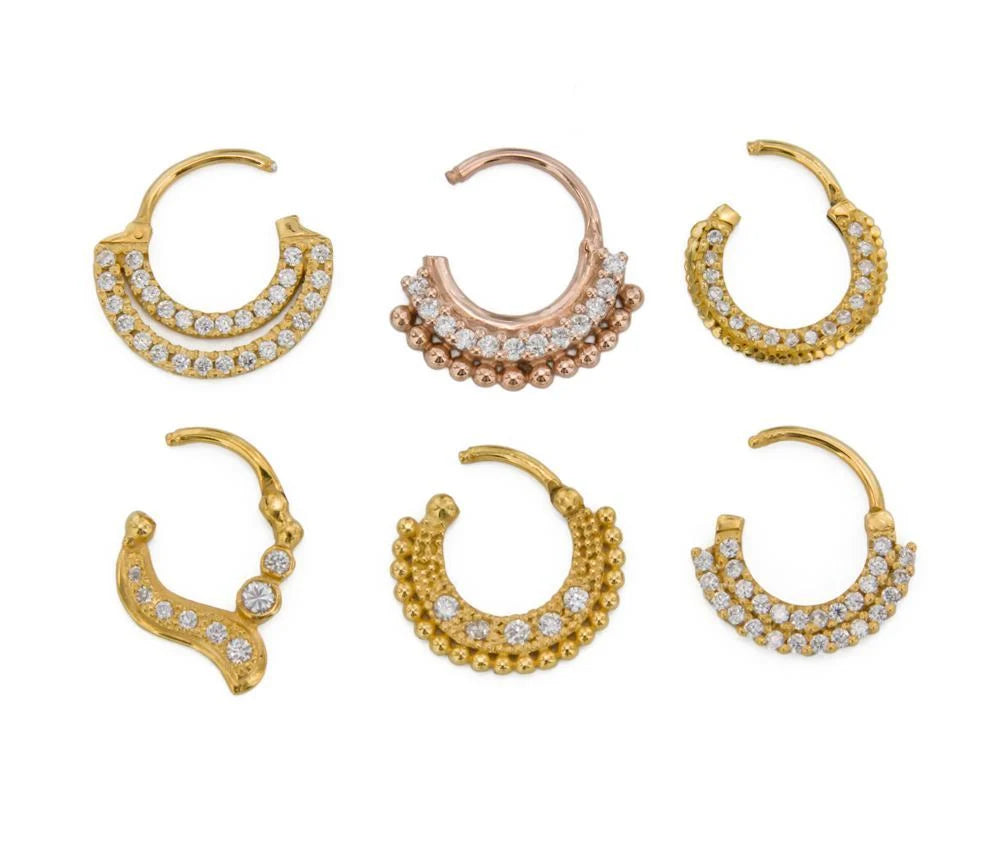 Two-Tier Jeweled Septum Ring Piercing