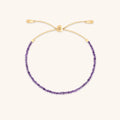 February Birthstone Beaded Bracelet