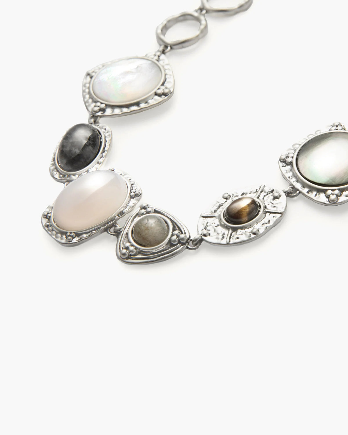 Natural Stone Link Bracelet