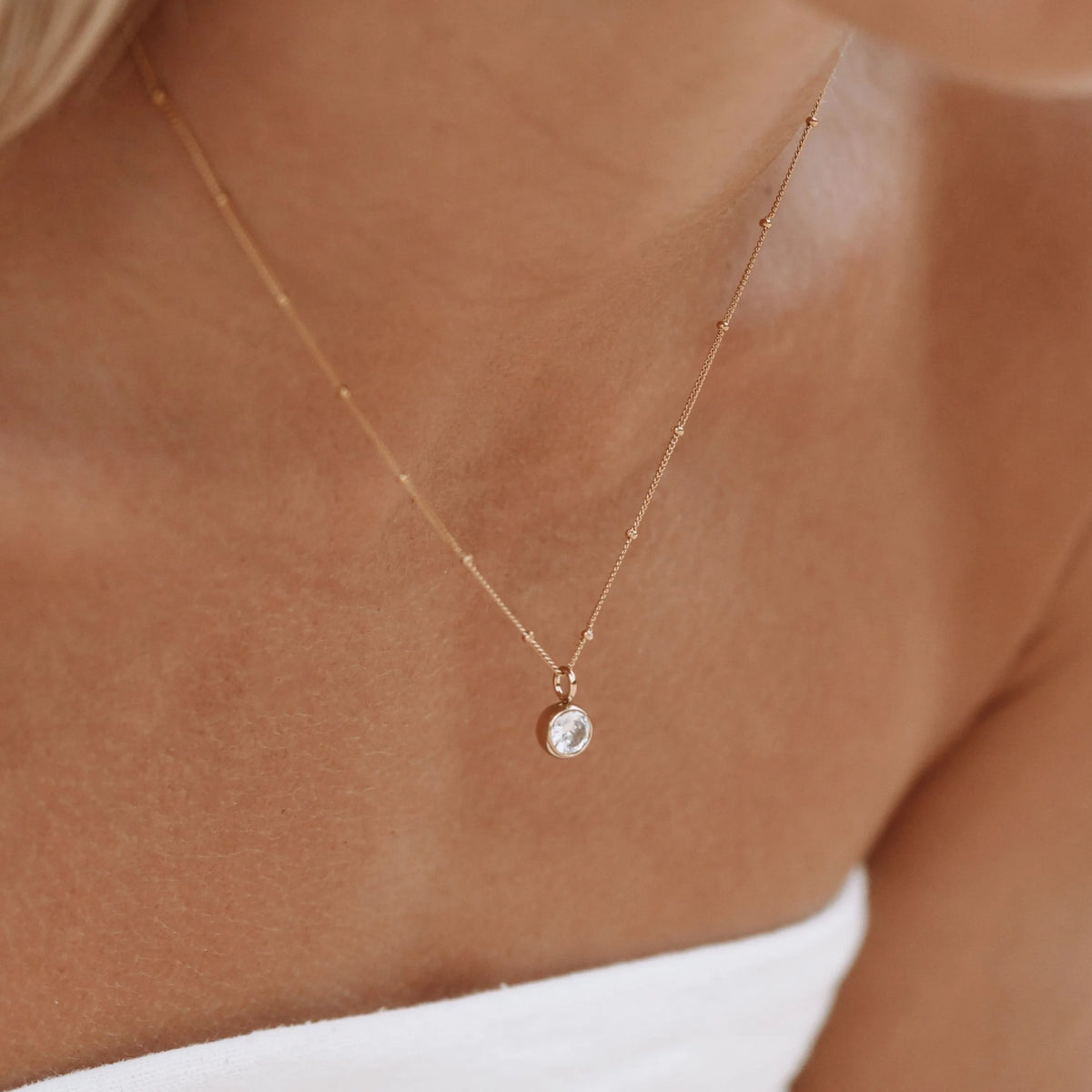 Waterproof Birthstone Necklace