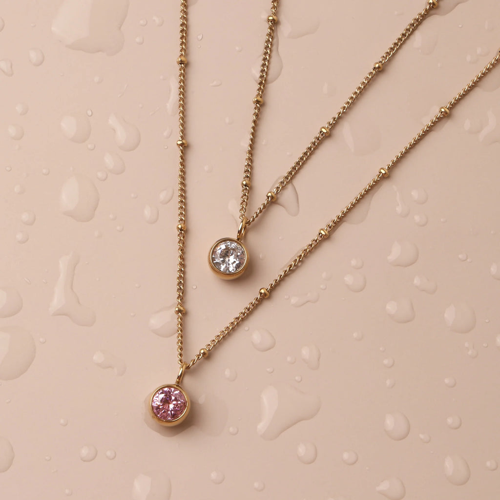 Waterproof Birthstone Necklace