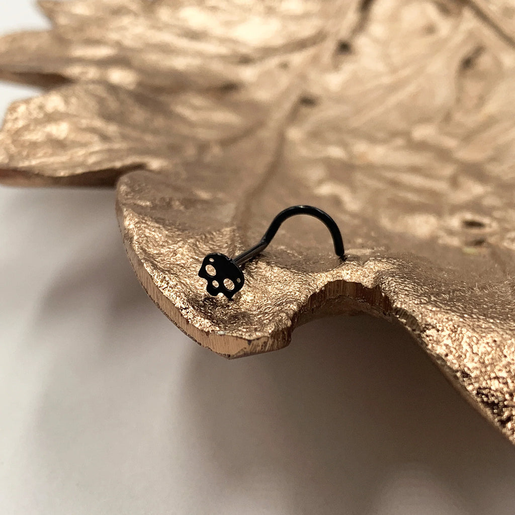 Skull Nose Ring Stud