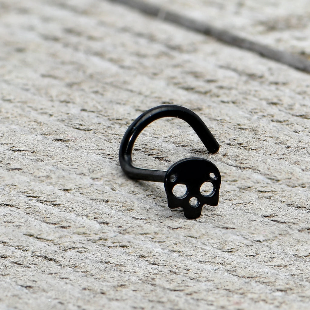 Skull Nose Ring Stud