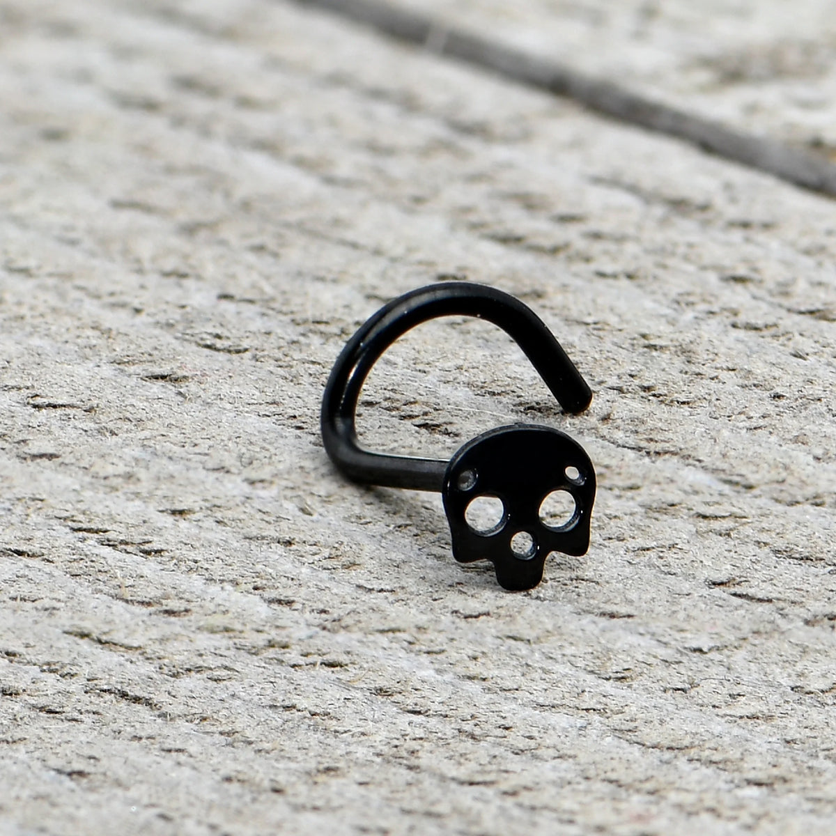 Skull Nose Ring Stud