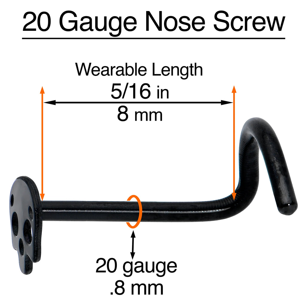 Skull Nose Ring Stud
