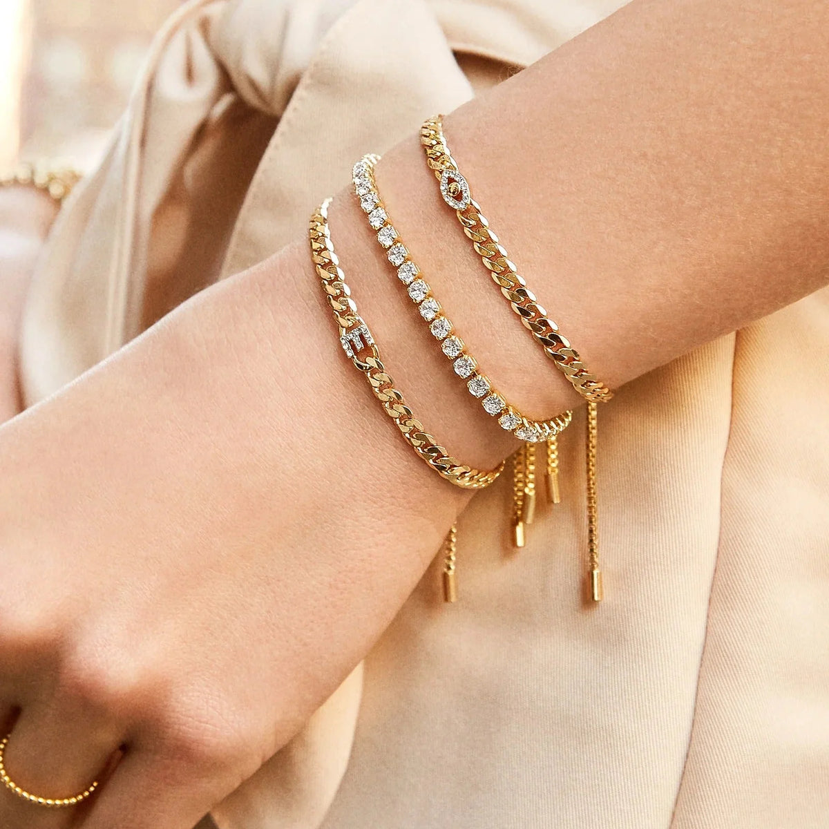 Square Stone Tennis Bracelet