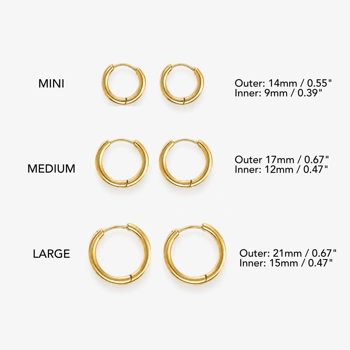 Waterproof Hoop Earrings