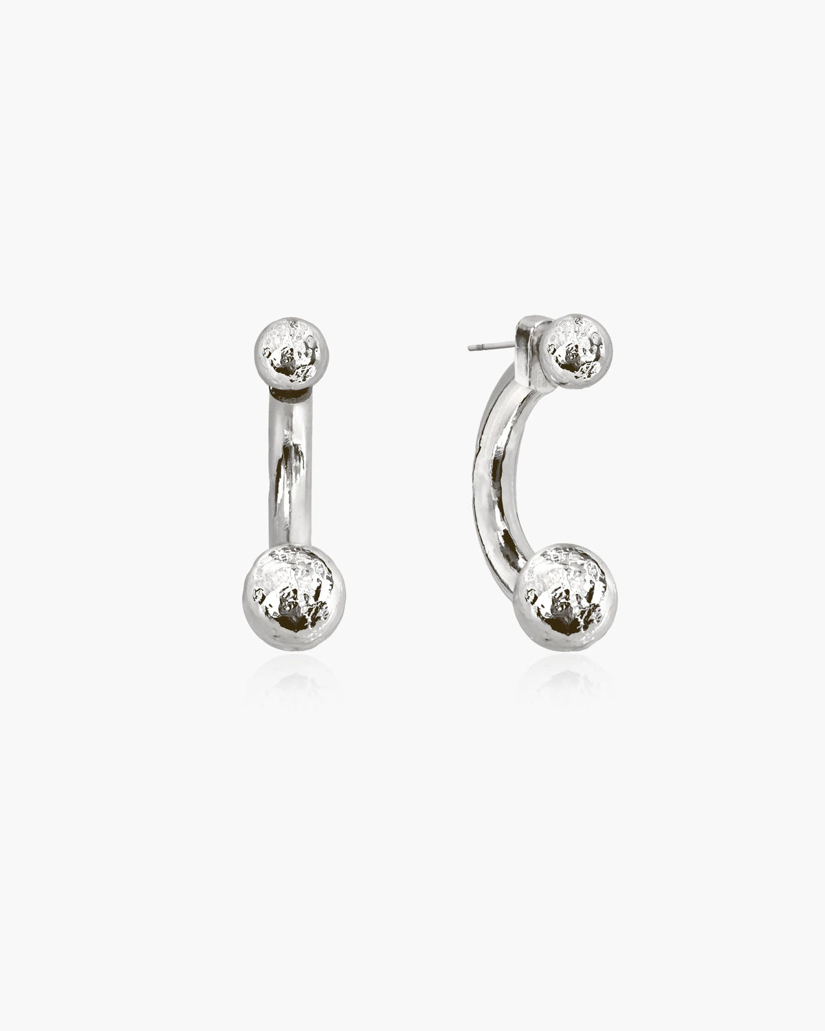 Ball End Hoop Earrings
