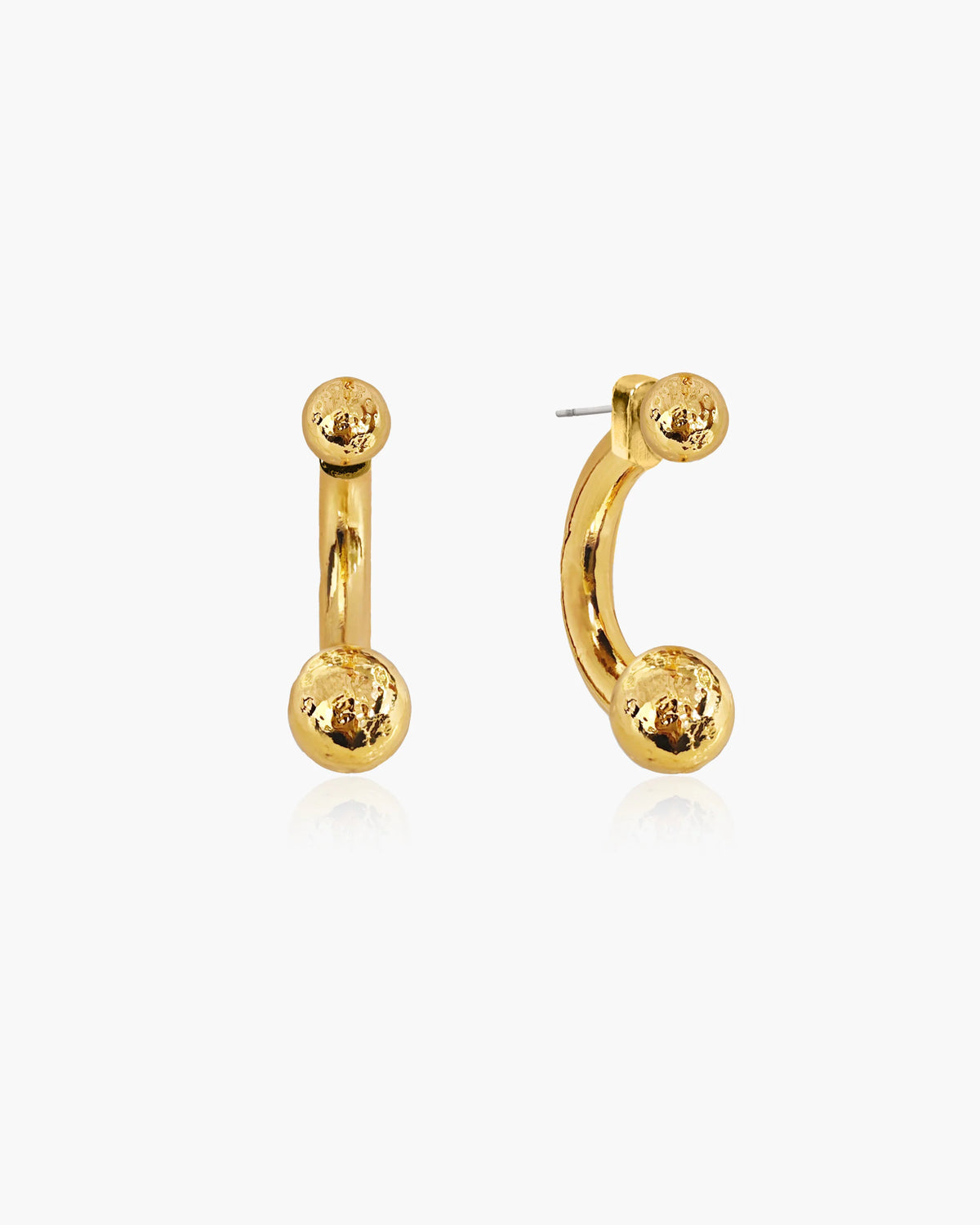 Ball End Hoop Earrings