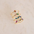 Mothers Birthstone Cluster Ring