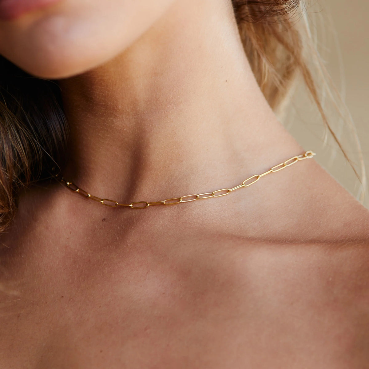 Paperclip Chain Choker Necklace