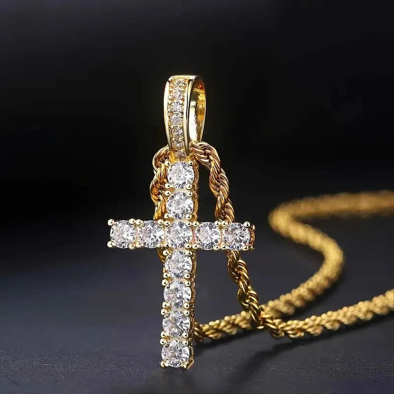 Sparkling Cross Pendant Necklace