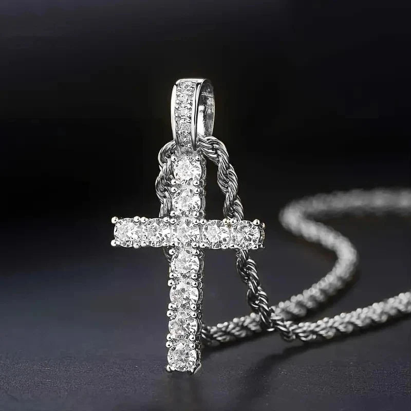 Sparkling Cross Pendant Necklace