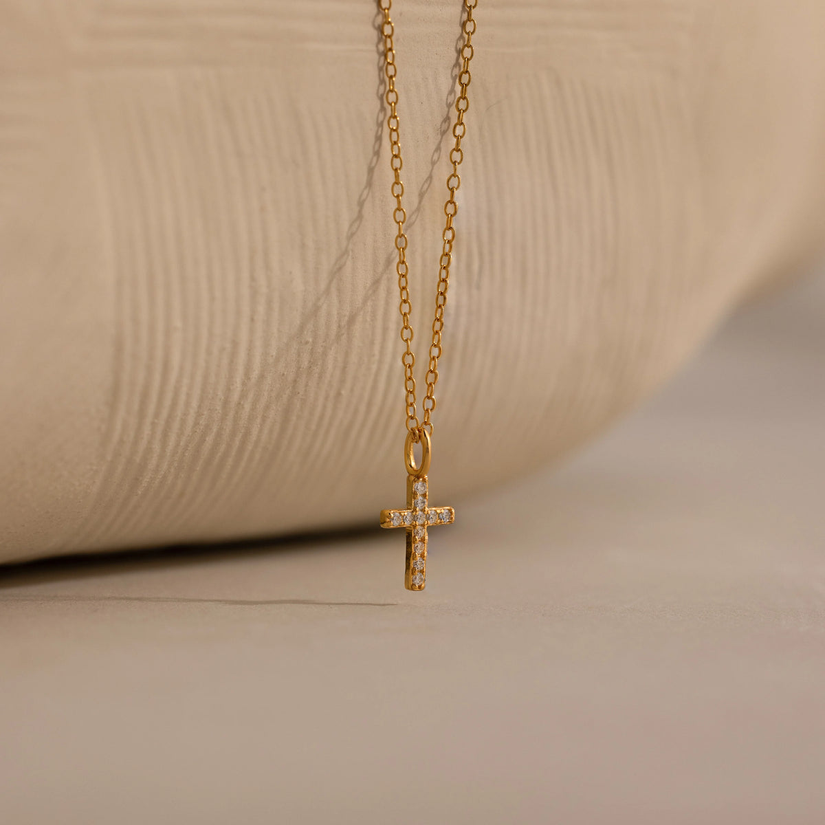 Pavé Cross Necklace