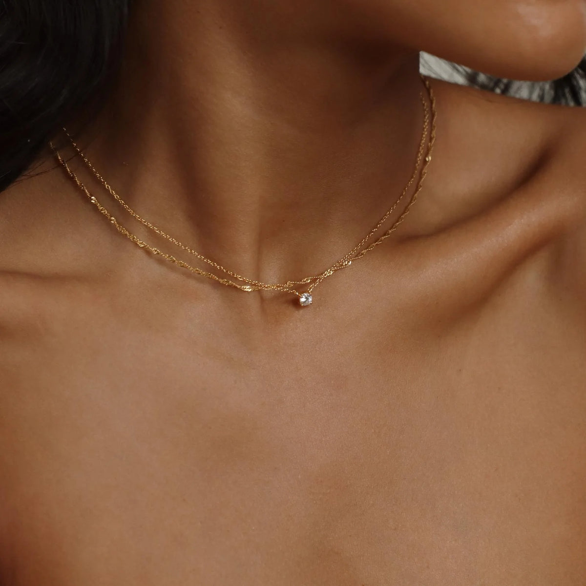 Dainty Solitaire Necklace for Women