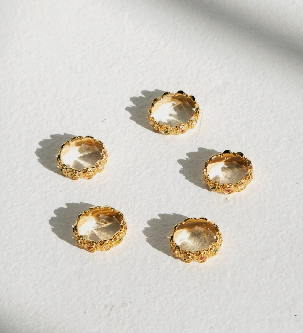 Rose Cluster Statement Ring