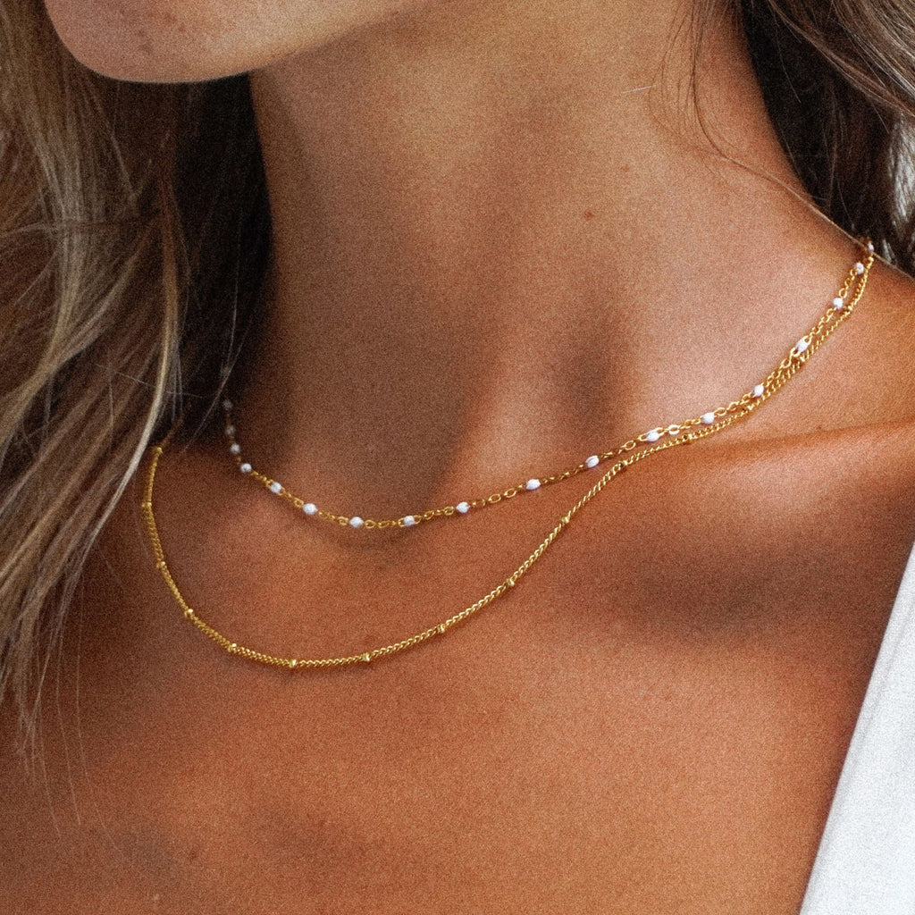 Layered Beaded Choker Necklace