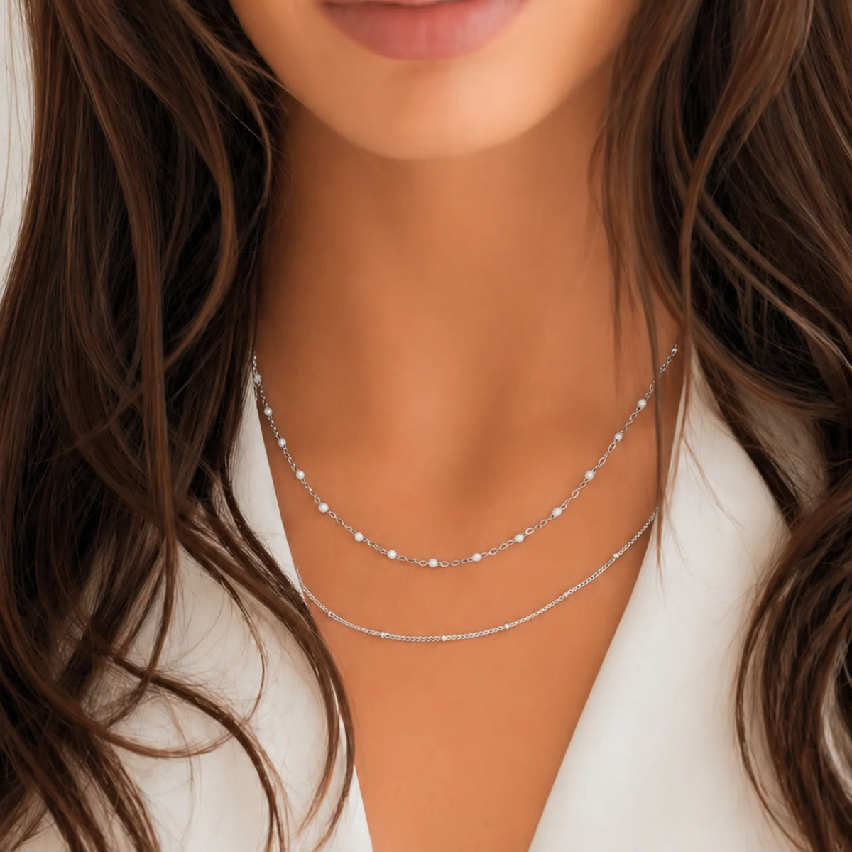 Layered Beaded Choker Necklace