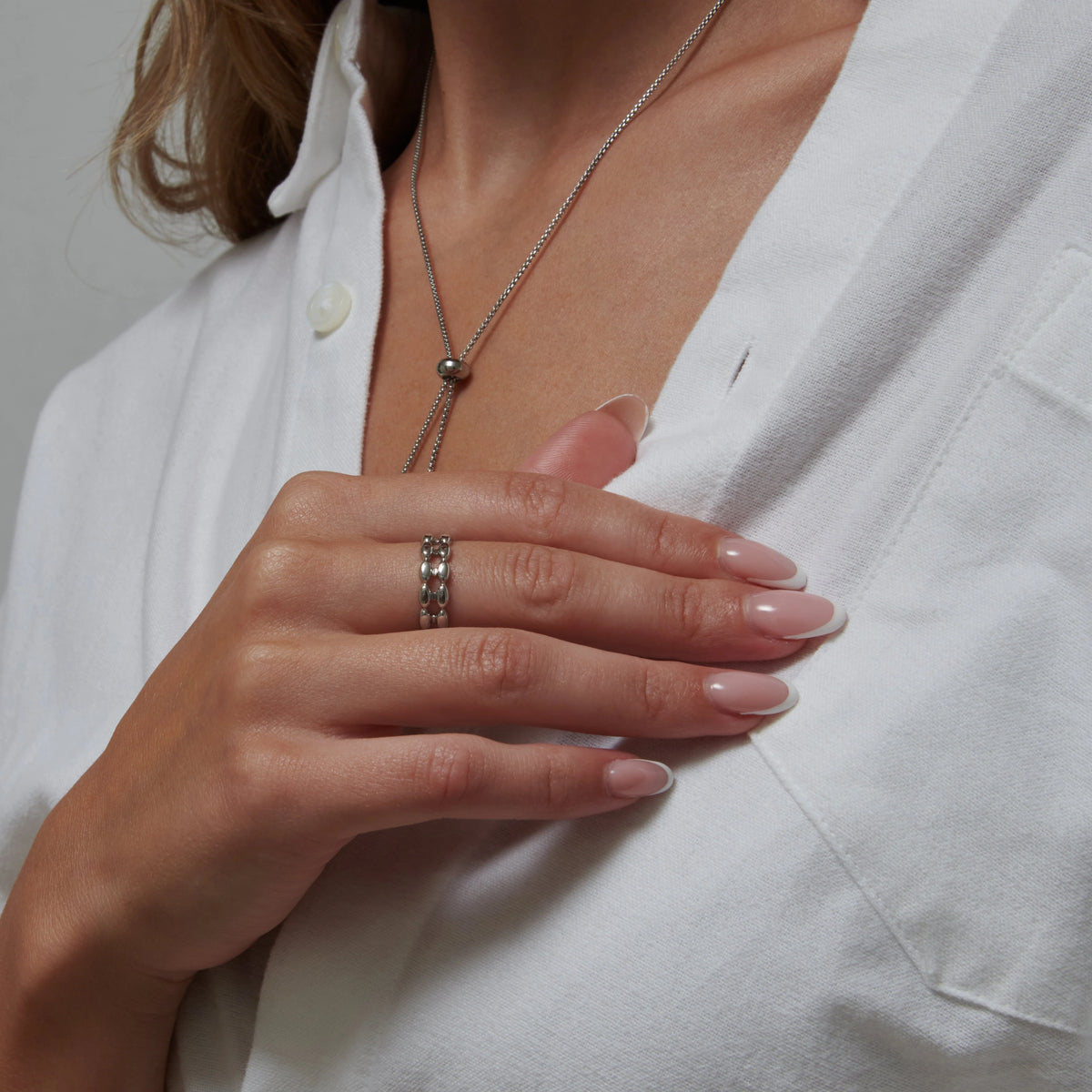 Double Oval Bead Ring