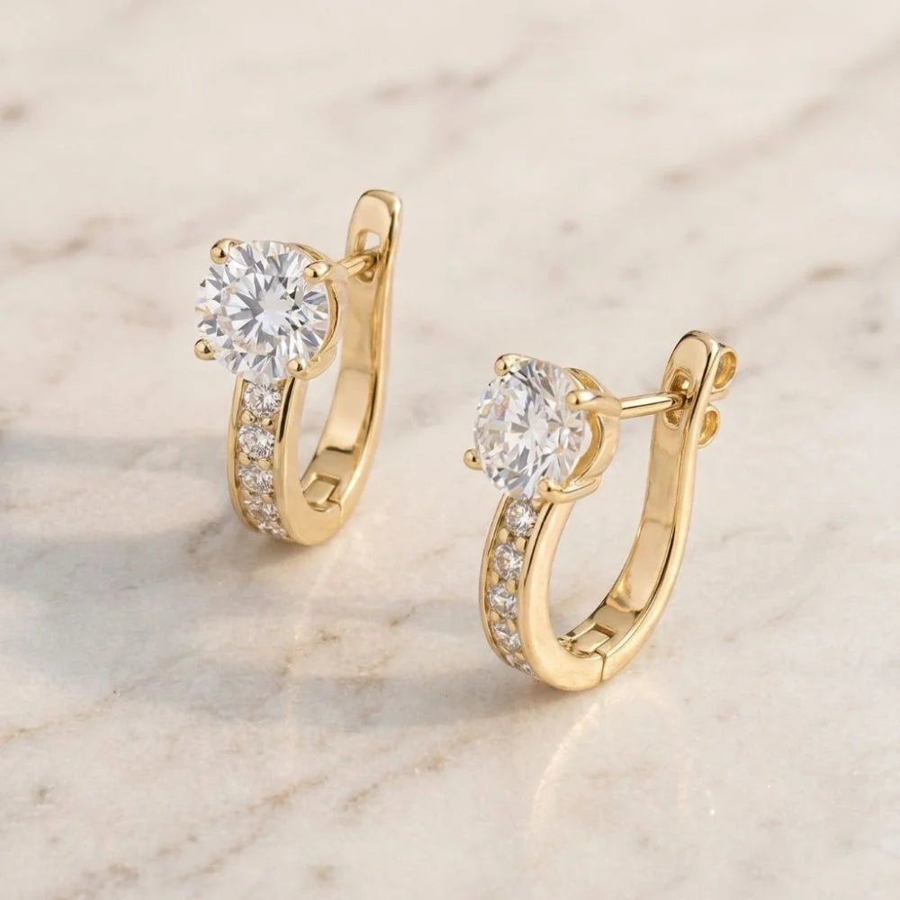 Halo Huggie Hoop Earrings