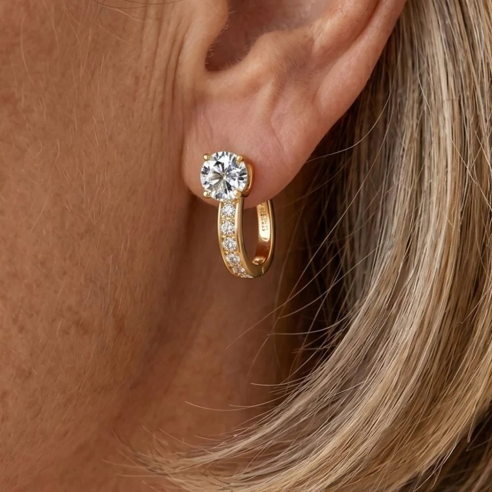 Halo Huggie Hoop Earrings