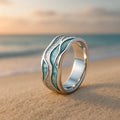 Blue Stone Waves Ring