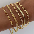 Layered Chain Bracelet Set