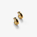 Stripe Huggie Hoop Earrings