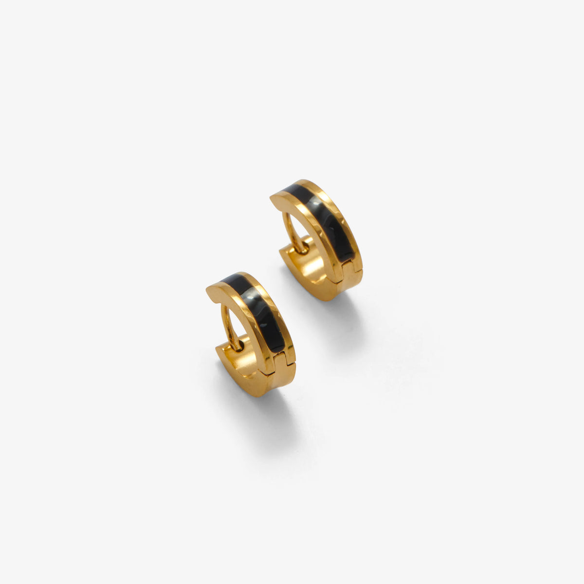 Stripe Huggie Hoop Earrings