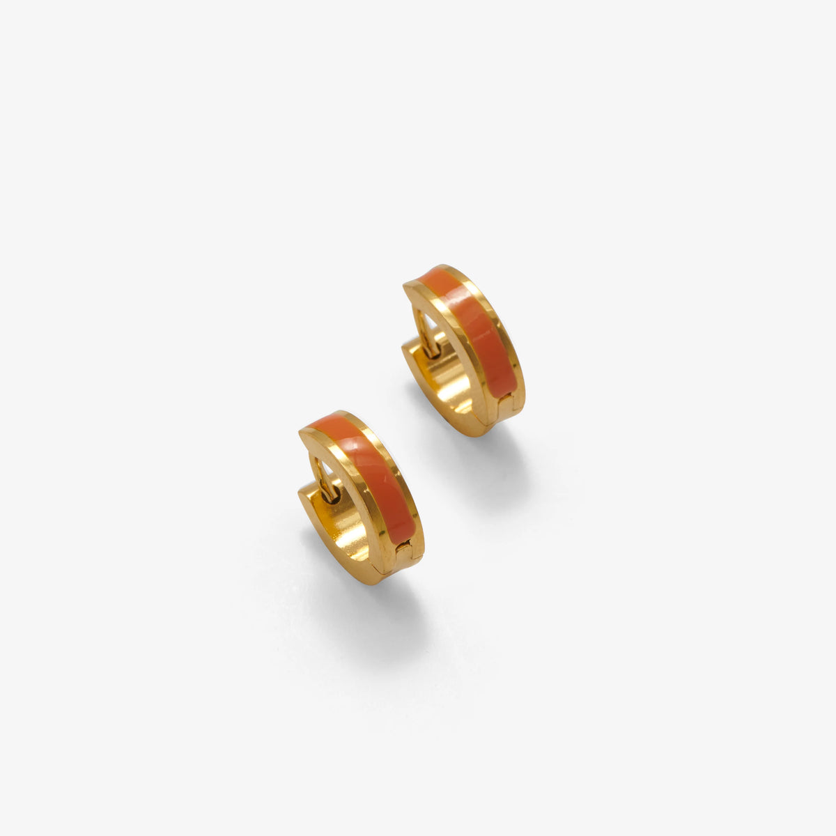 Stripe Huggie Hoop Earrings