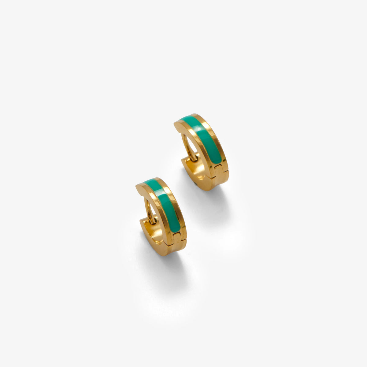 Stripe Huggie Hoop Earrings