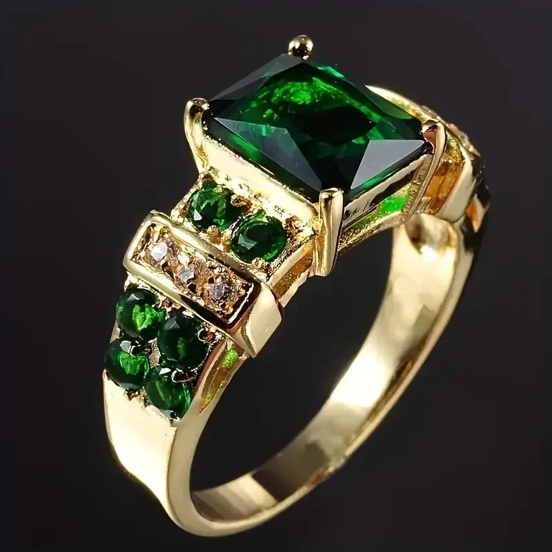 Green Stone Statement Ring