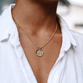 Sun Coin Pendant Necklace