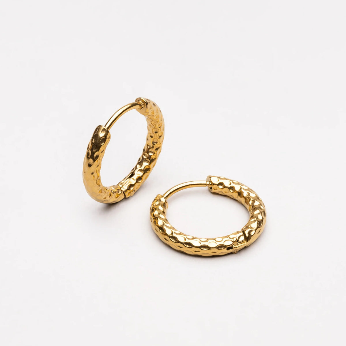 Hammered Hoop Earrings