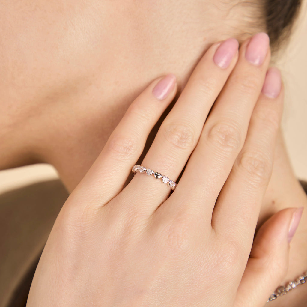 Heart Stacking Band Ring