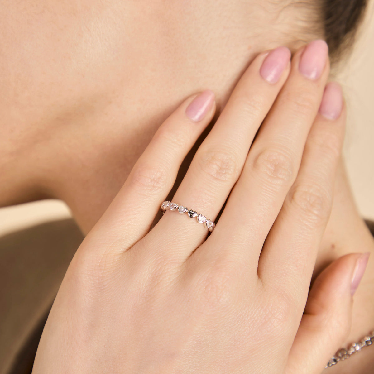 Heart Stacking Band Ring