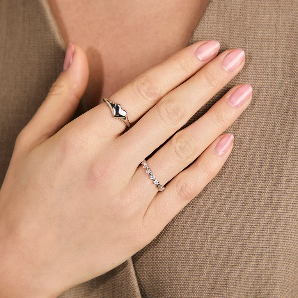 Heart Stacking Band Ring