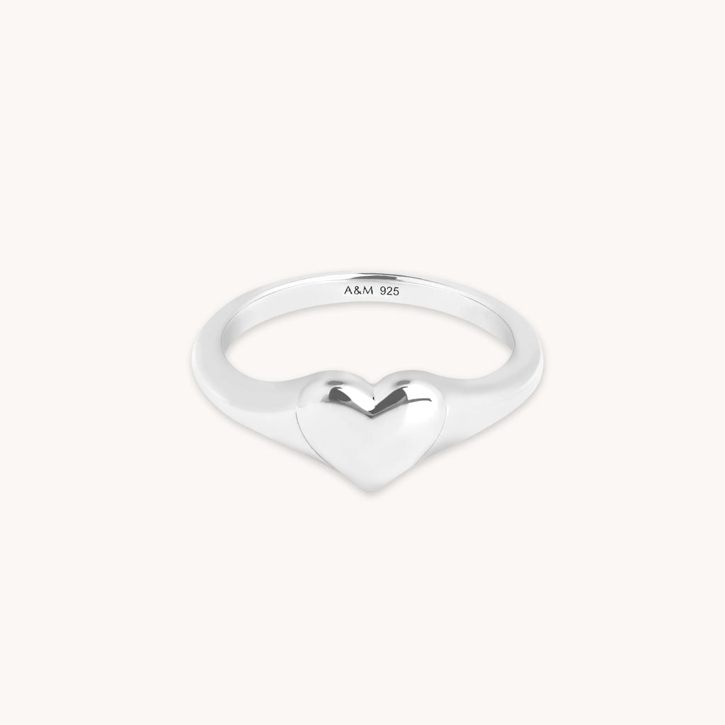 Heart Signet Pinky Ring