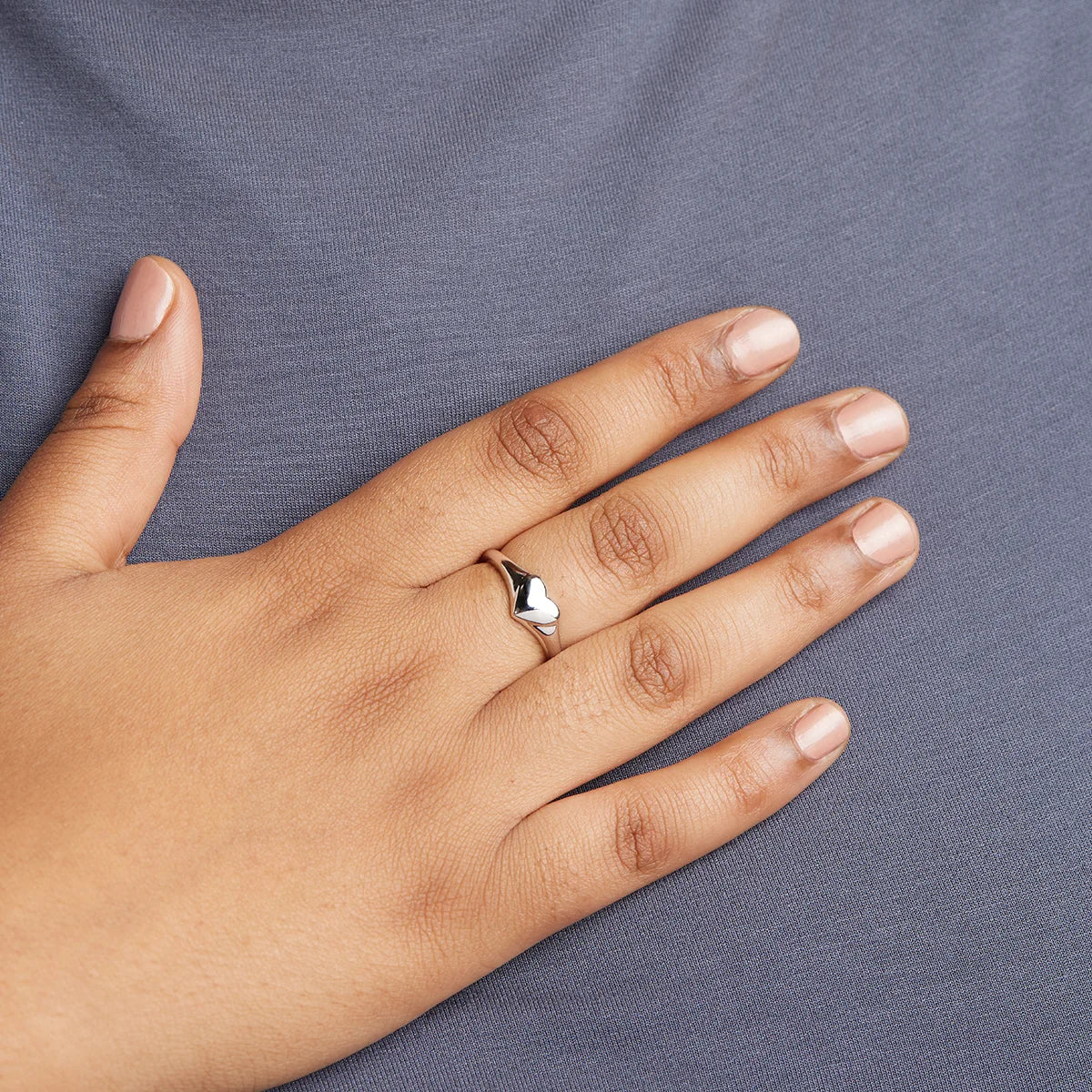 Heart Signet Pinky Ring