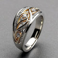 Two-Tone Hollow Statement Ring