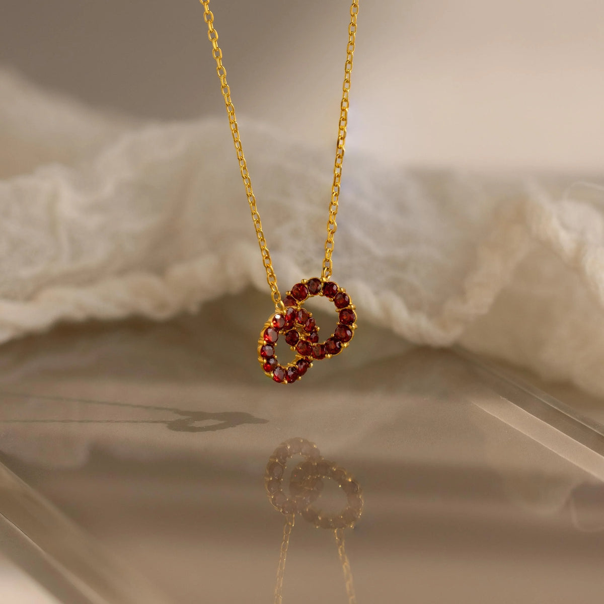 Interlocking Birthstone Necklace