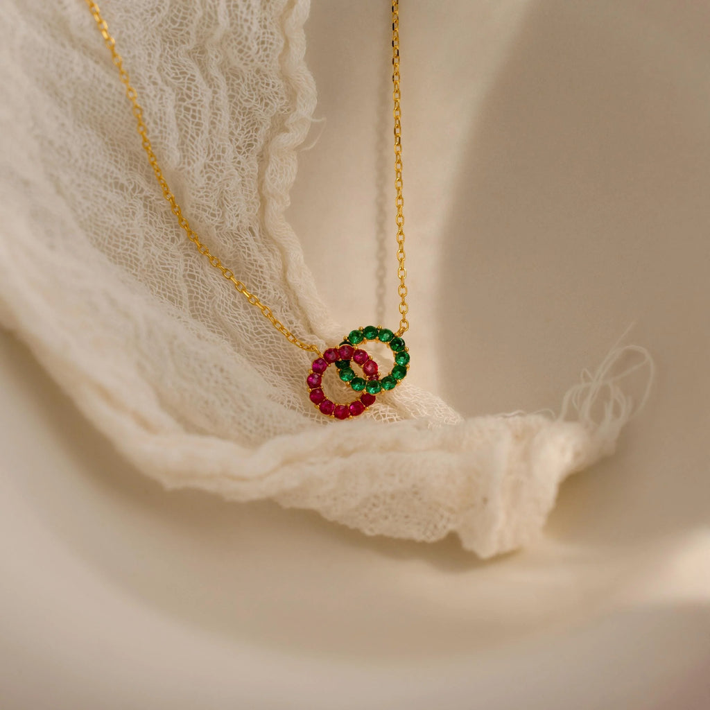 Interlocking Birthstone Necklace