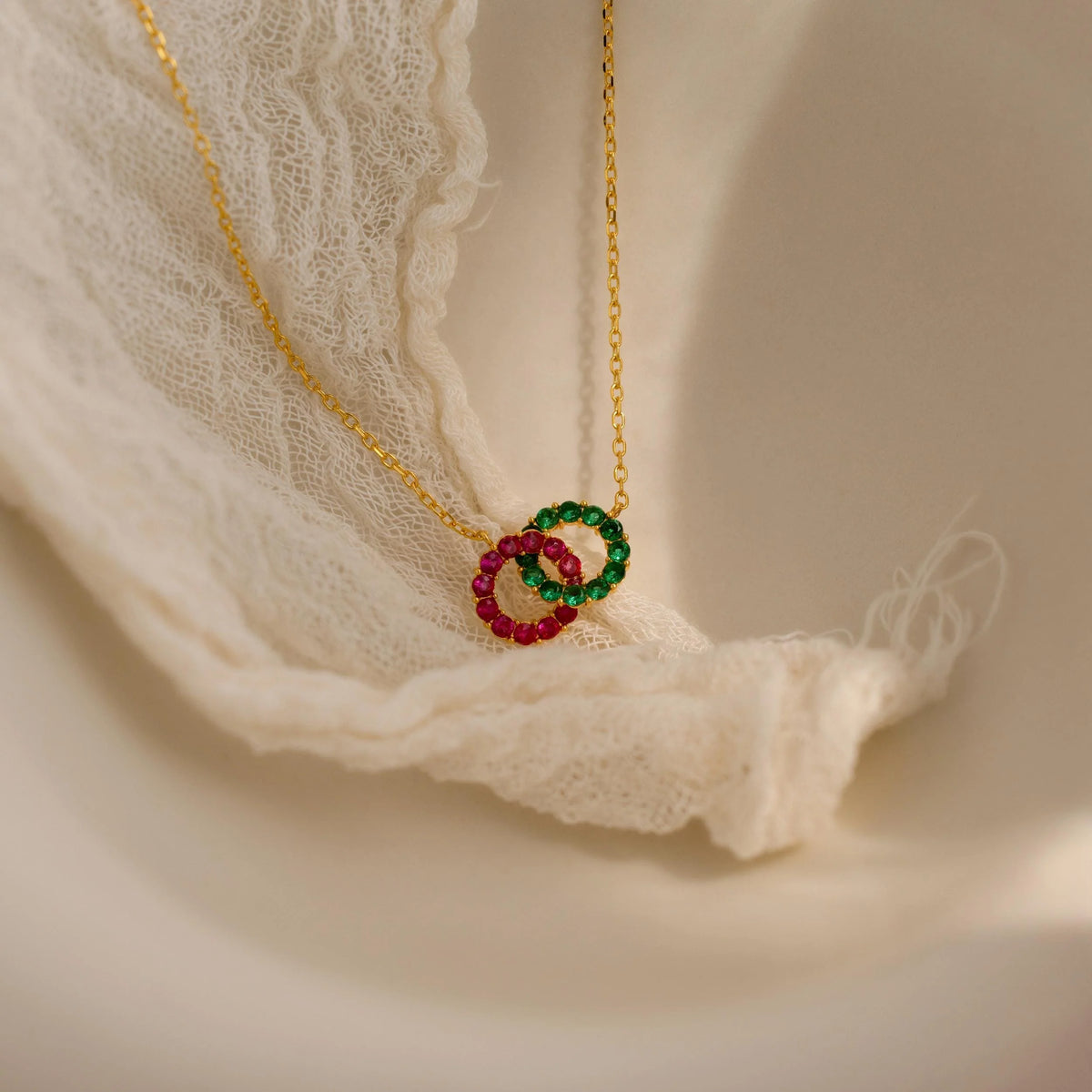 Interlocking Birthstone Necklace