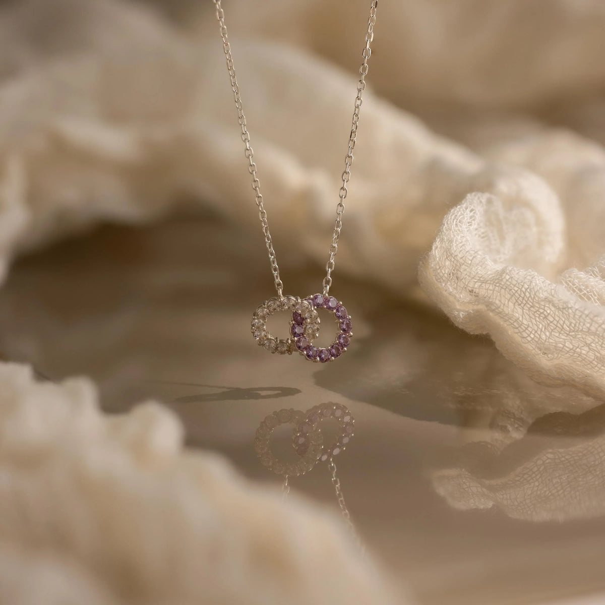 Interlocking Birthstone Necklace