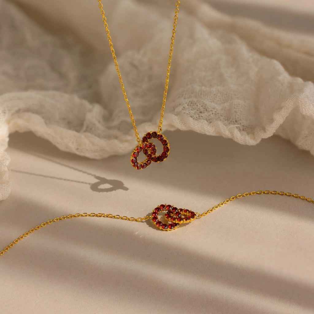 Interlocking Birthstone Necklace