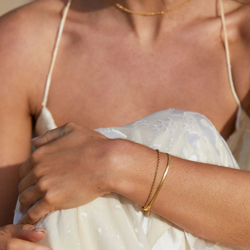 Layered Herringbone Rope Bracelet